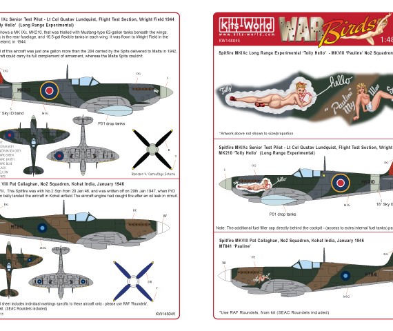 Supermarine Spitfire Mk. IXc "Tolly Hello" & Spitfire Mk. VIII "Pauline"