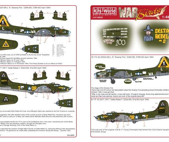 Boeing B-17F / G - "Swamp Fire" & "Delta Rebel No.2"