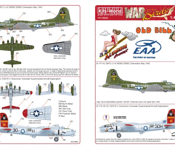 Boeing B-17F / G - "Aluminum Overcast" & "Old Bill"