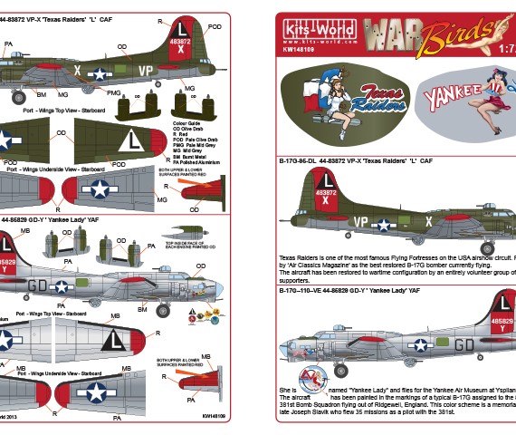 Boeing B-17G Flying Fortress - "Texas Raiders" & "Yankee Lady"