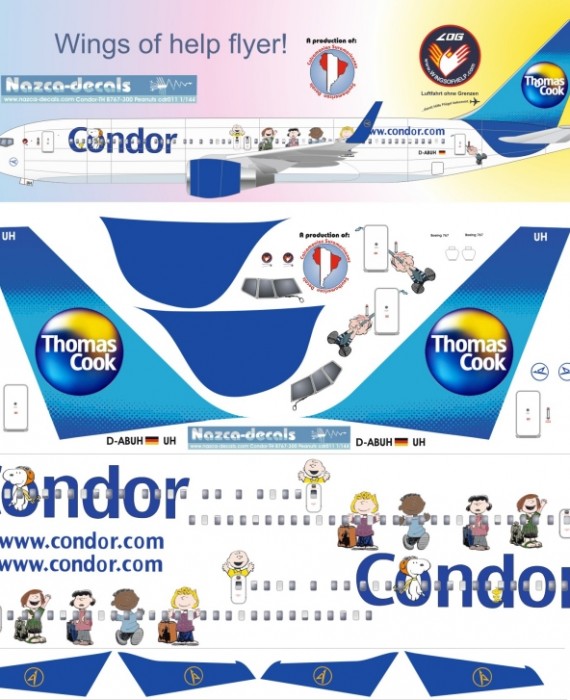 Boeing 767-300 - Condor Airlines - Wings of Help With Snoopy