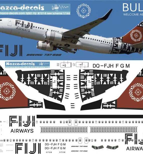 Boeing B737-700 / 800 - Fiji Airlines - New Scheme