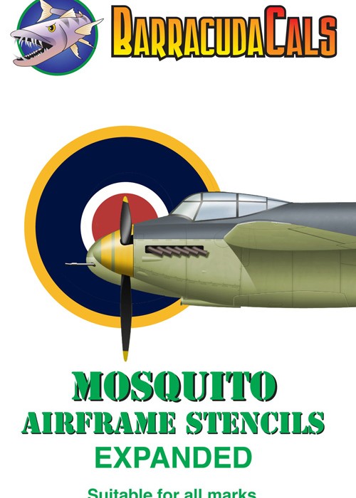 de Havilland Mosquito - Airfram Stencils Expanded - Suitable for all marks