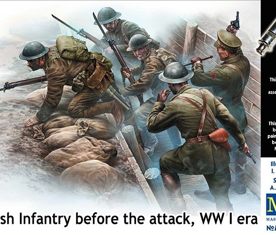 British Infantry Before the Attack - WWI era