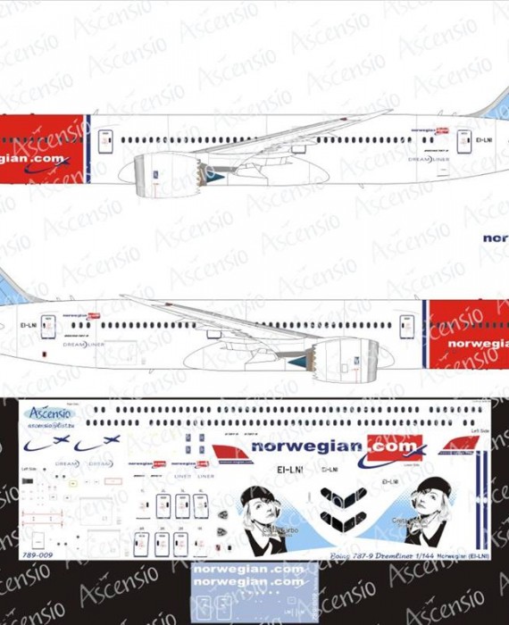 Boeing 787-9 Dreamliner - Norwegian Airlines "Greta Garbo"