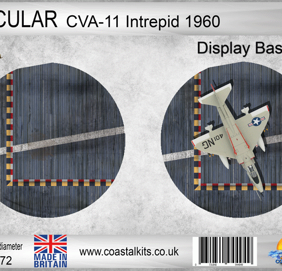 USS Intrepid CVA-11- 1960 - Circular Display Base 200mm diameter