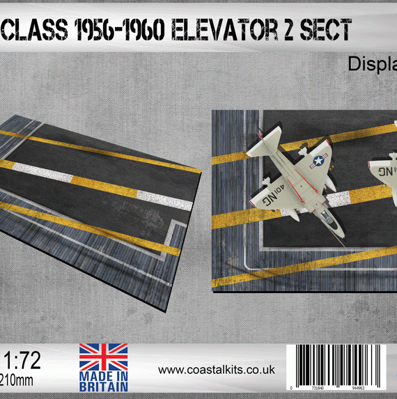 Essex Class Carrier 1956-1960 Elevator 2 Section Display Base