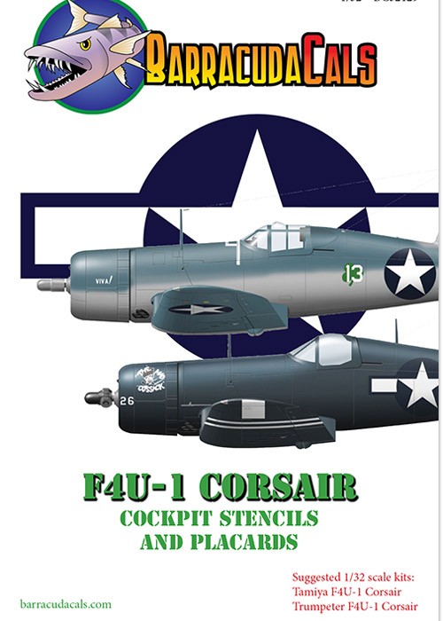 Vought F4U-1 Corsair - Cockpit Stencils and Placards