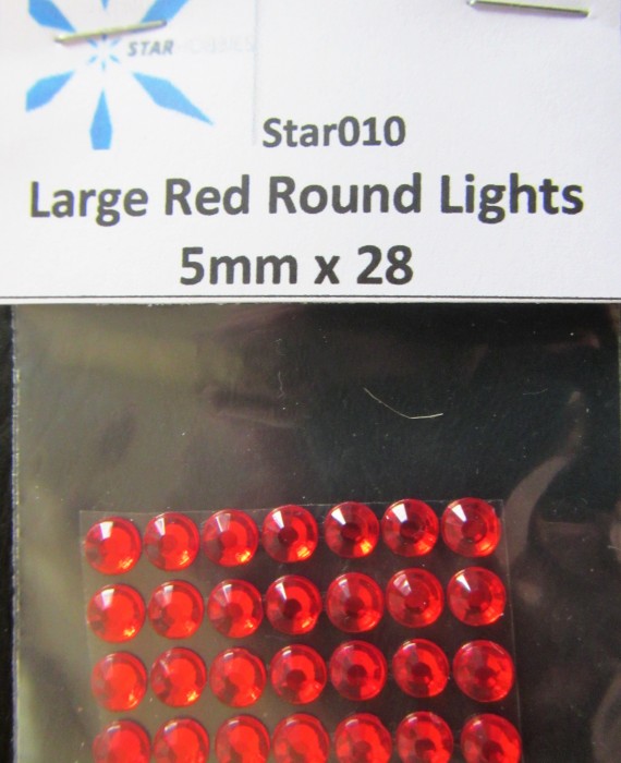 Large Red Round Lights 5mm x 28