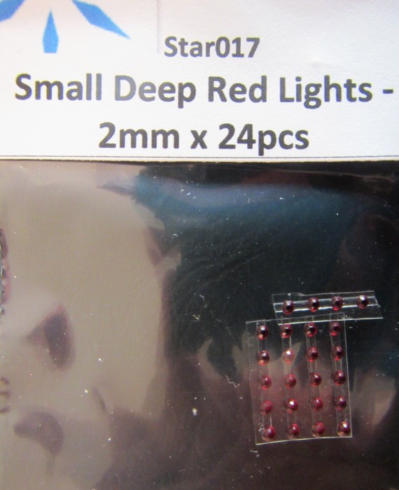 Small Deep Red Lights - 2mm x 24pcs