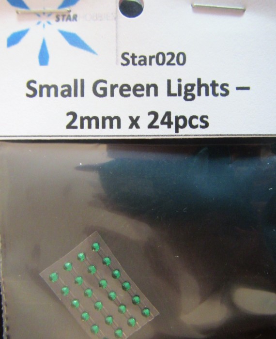 Small Green Lights - 2mm x 24pcs