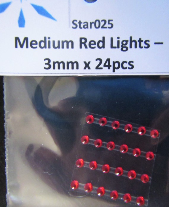 Medium Red Lights - 3mm x 24pcs