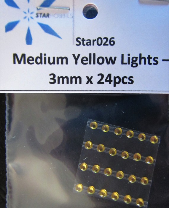 Medium Yellow Lights - 3mm x 24pcs