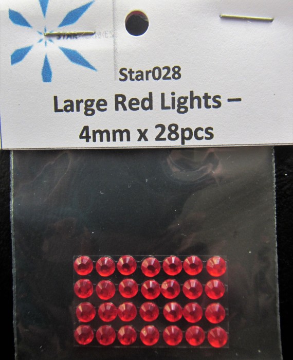 Large Red Lights - 4mm x 28pcs