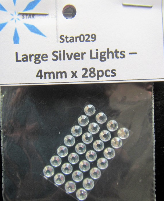 Large Silver Lights - 4mm x 28pcs