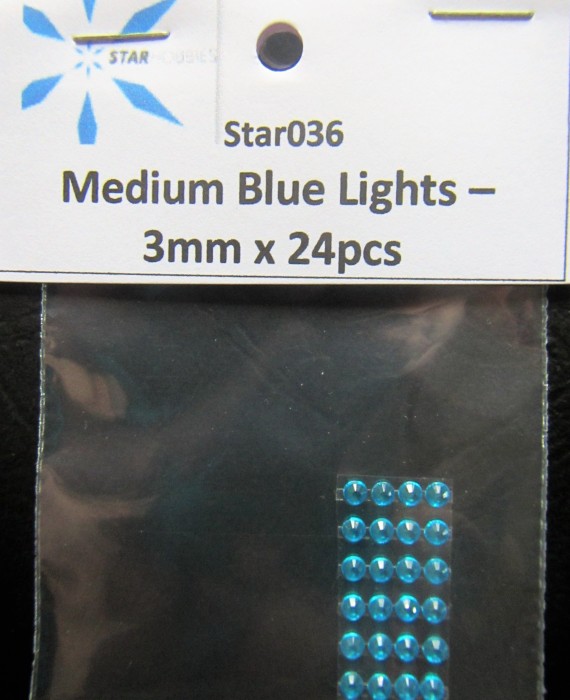 Medium Blue Lights - 3mm x 24pcs