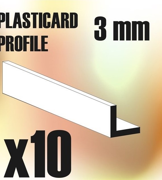 ABS Plasticard - Profile ANGLE-L 3mm x 10pcs