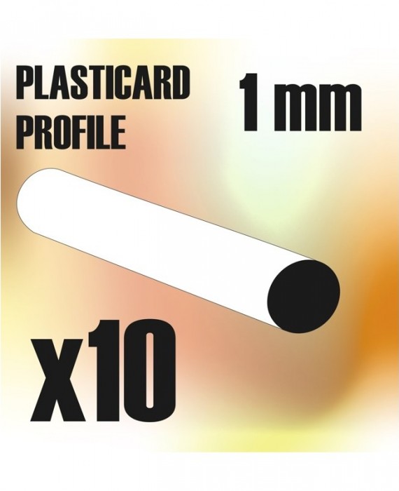 ABS Plasticard - Profile ROD 1mm x 10pcs