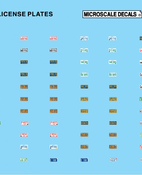 Vehicle License Plates 1975-1985