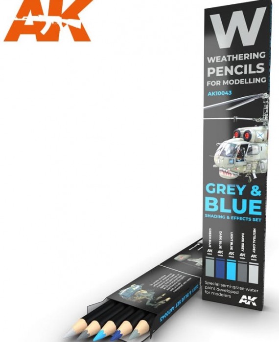 Weathering Pencils – Grey & Blue – Shading & Effects Set