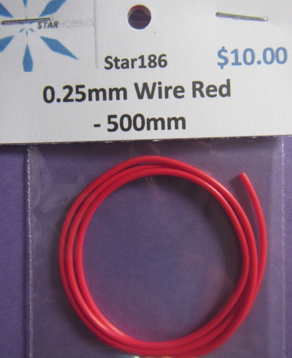 0.25mm Wire Red – 500mm