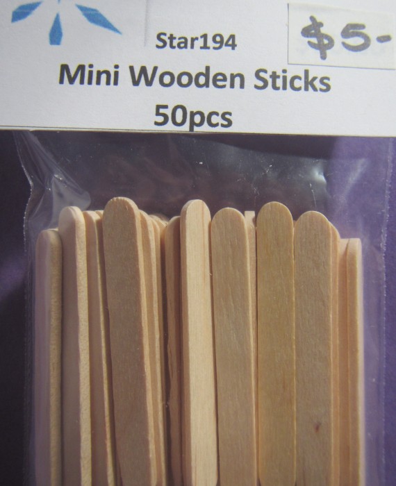 Mini Wooden Sticks - 50pcs