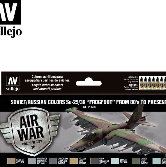 Soviet/Russian colors Su-25/39 “Frogfoot” from 80’s to present