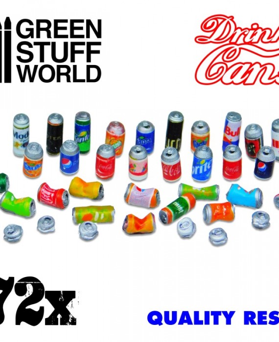 Resin Drink Cans - x 72 Pieces