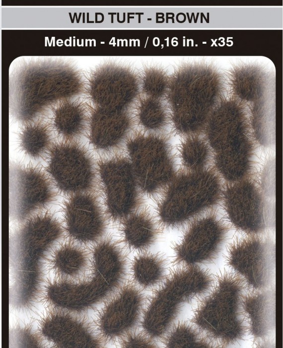 Wild Tuft - Brown - Medium - 4mm / 0.16in x 35pcs