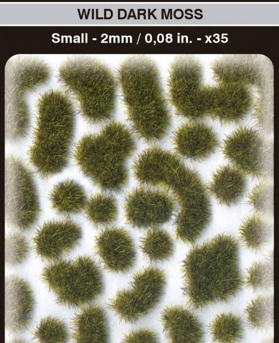 Wild Dark Moss - Small 2mm / 0.08in x 35pcs