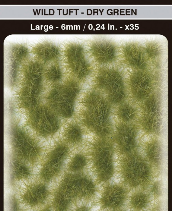 Wild Tuft - Dry Green - Large 6mm / 0.24in x 35pcs