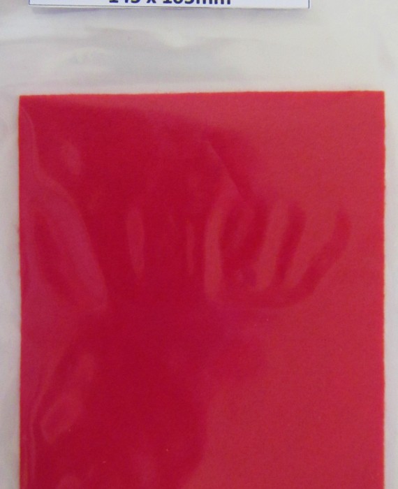 Red - Adhesive Felt - 145 x 105mm