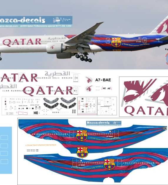 Boeing 777-300 QATAR Airlines - FC Barcelona Special