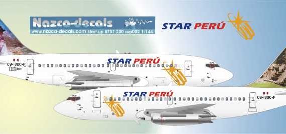 Boeing 737-200 - Star Peru Airlines - Photorealistic Tailart 1 (Cuzco)