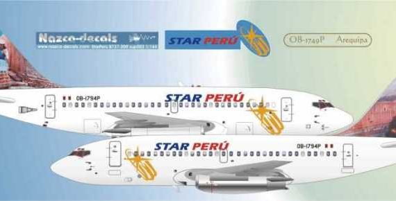 Boeing 737-200 – Star Peru Airlines – Photorealistic Tailart 2 (Arequipa)