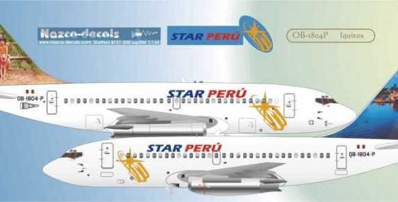 Boeing 737-200 – Star Peru Airlines – Photorealistic Tailart 3 (Iquitos)