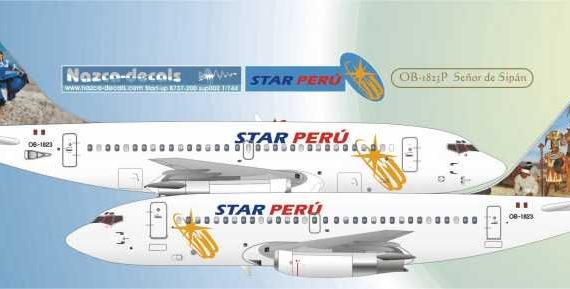 Boeing 737-200 – Star Peru Airlines – Photorealistic Tailart 4 (Northern Territories)