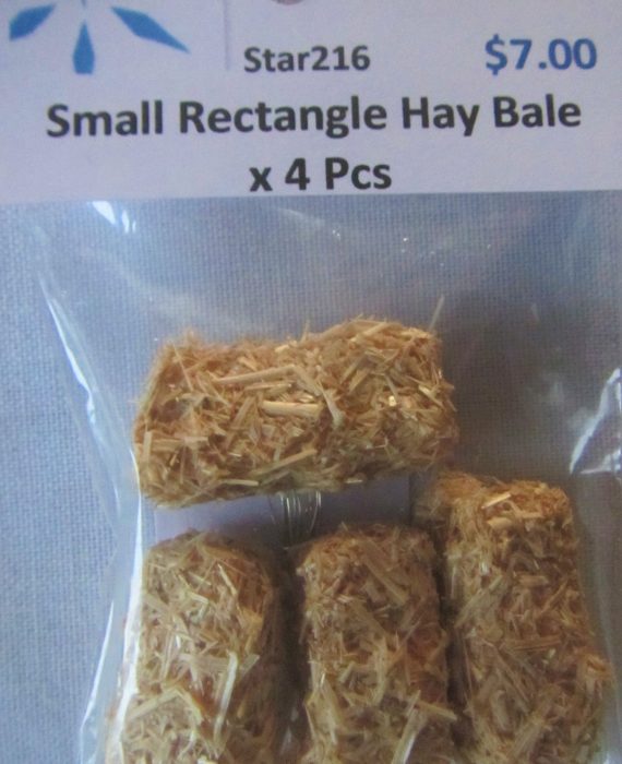 Small Rectangle Hay Bales x 4 Pcs with Wire