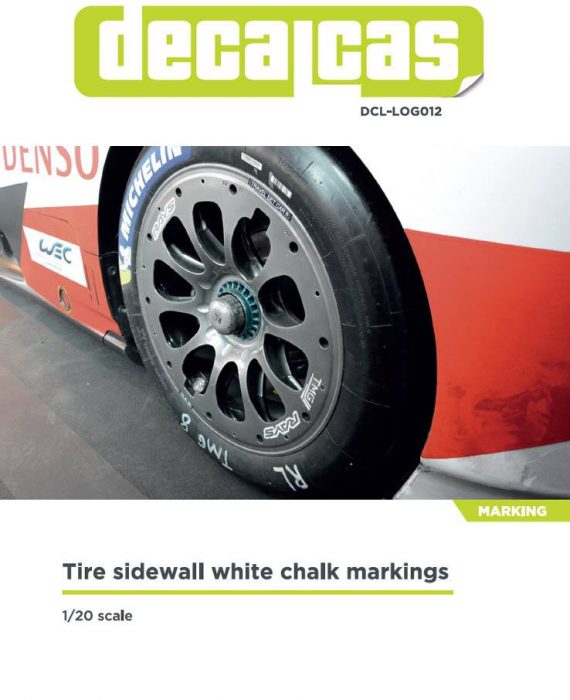 Tire Sidewall White Chalk Markings