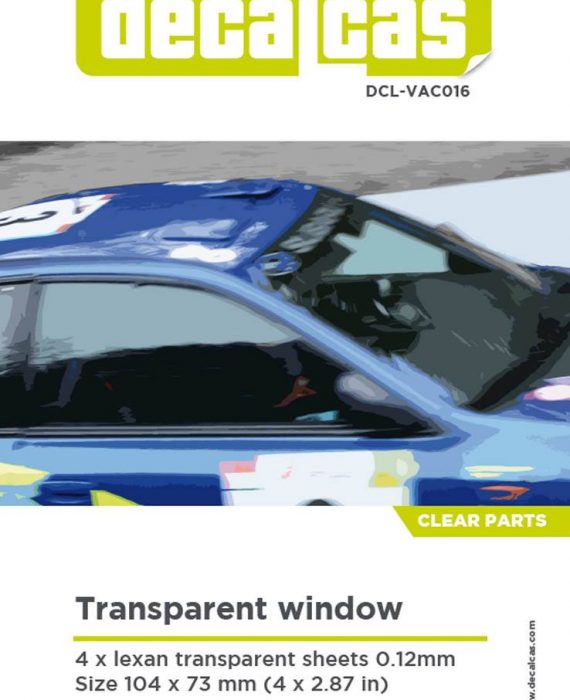 Transparent Window - 4 x Lexan Transparent Sheets 0.12mm