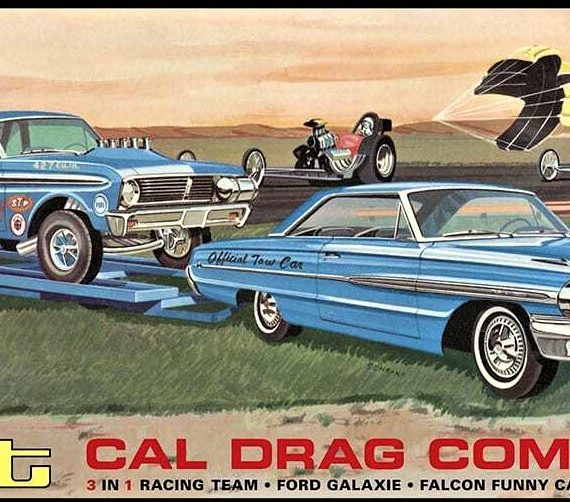 Cal Drag Combo 1964 Galaxie, AMB Falcon & Trailer