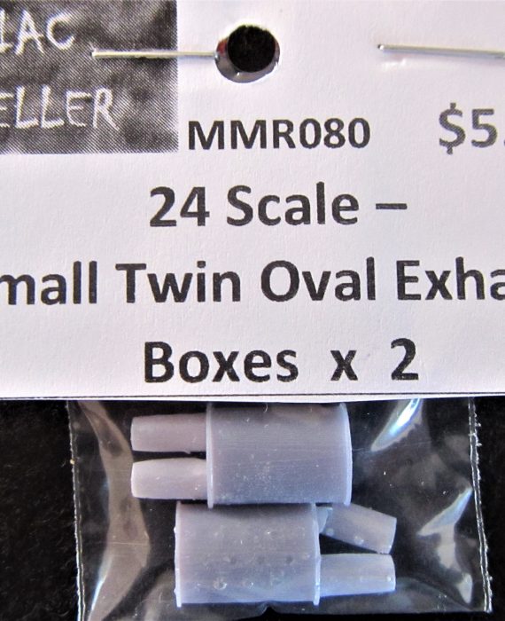 Small Twin Oval Exhaust Boxes x 2 Pcs