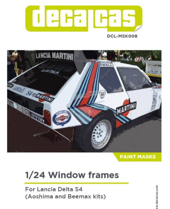 Window Frames for Lancia Delta S4 (Aoshima & Beemax Kit)