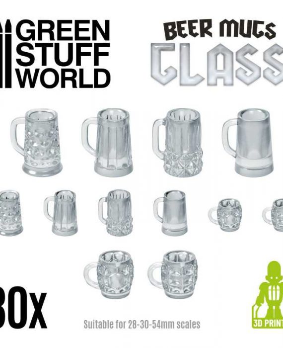 Beer Mugs Glass - 30Pcs