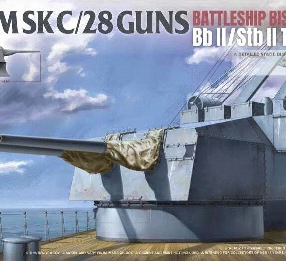 15cm SK c/28 Guns Bb II / Stb II Turret - Battleship Bismarck