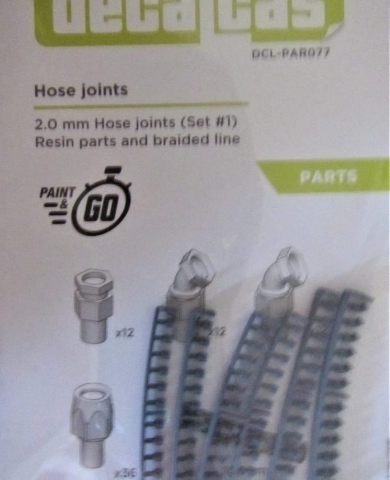 2.0mm Hose Joints (Set # 1) Resin Parts & Braided Line