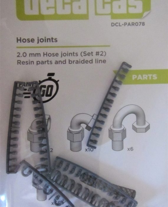 2.0mm Hose Joints (Set # 2) Resin Parts & Braided Line