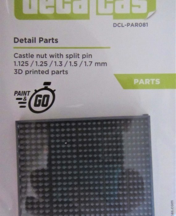 Castle nut with split pin 1.125 / 1.25 / 1.3 / 1.5 / 1.7 mm