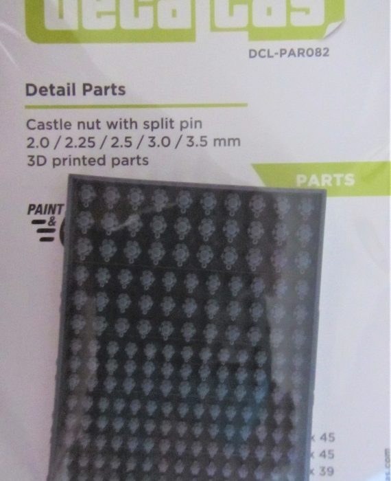 Castle nut with split pin 2.0 / 2.25 / 2.5 / 3.0 / 3.5mm