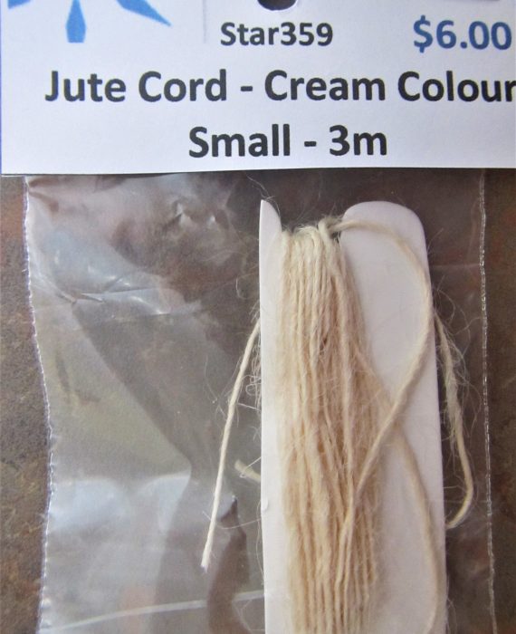 Jute Cord - Cream Colour Small - 3m